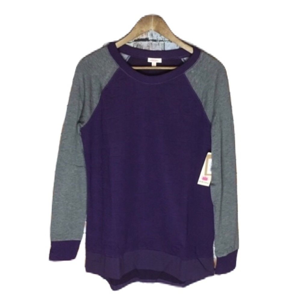 Pink Lotus Purple and Gray Sweatshirt